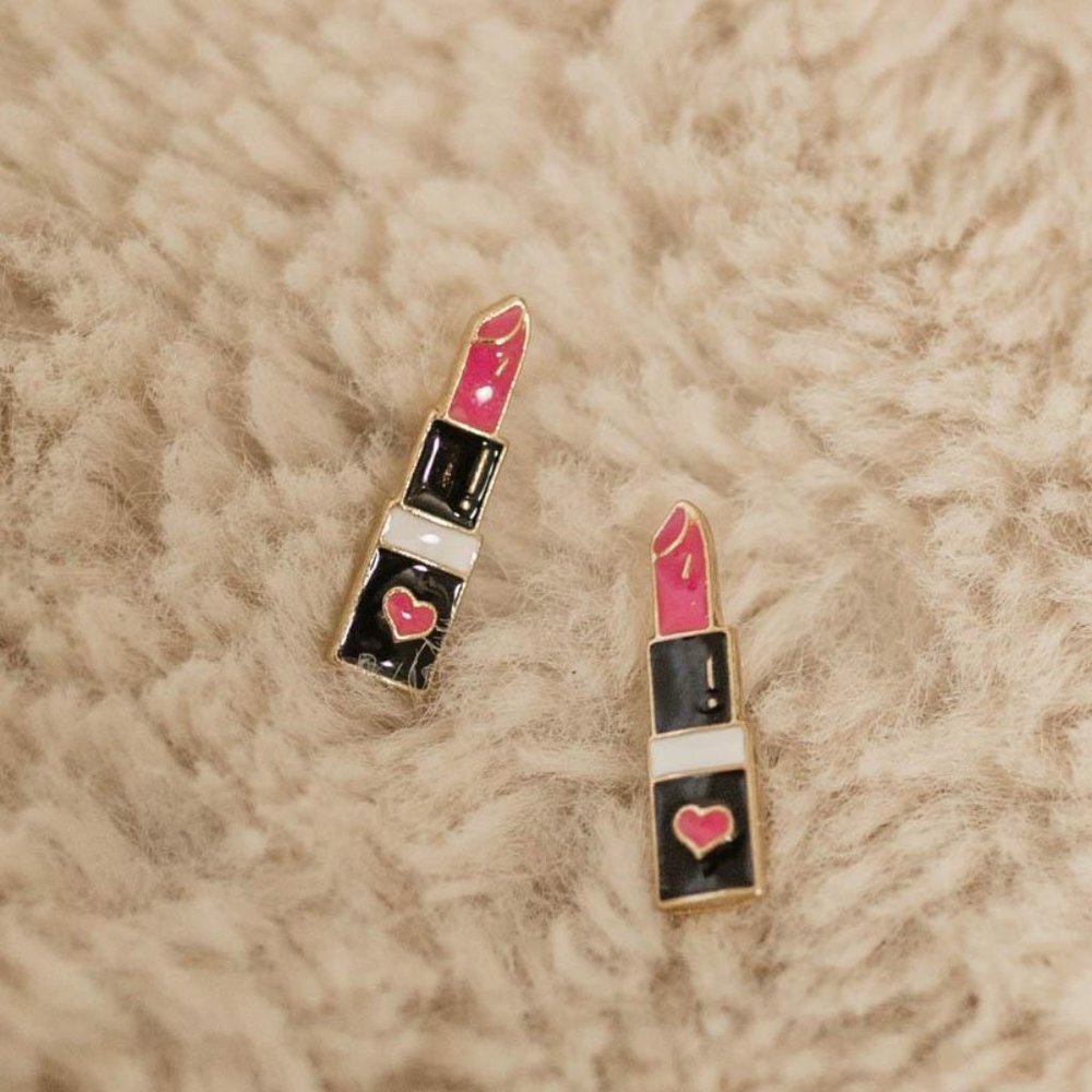 LIPSTICK‎ LIFESTYLE EARRINGS - Picture 2 of 2